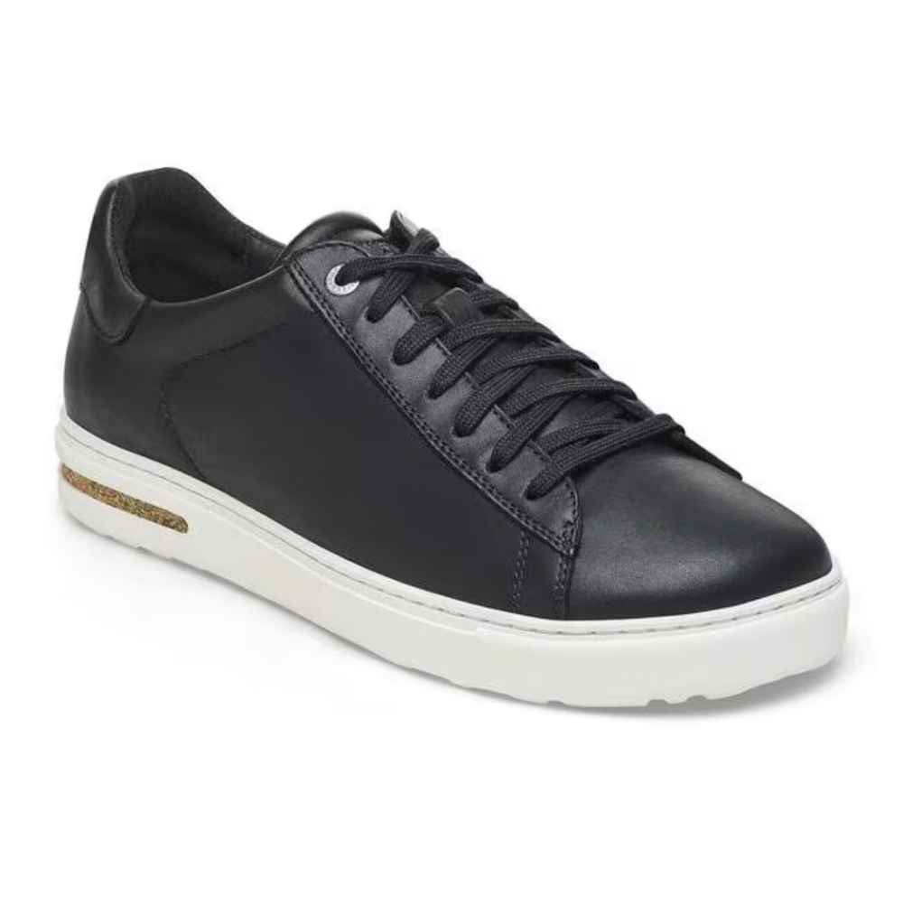 Birkenstock Bend Low‎ Leather Black Sneaker, Euro 38, US Size 7, Gram Core